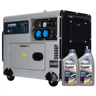 Diesel Generator TAGRED 7350W Single-Phase 10 HP, Silent, Oil Included