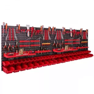 Workshop Board 230x78 cm with Holders and 28 Storage Bins