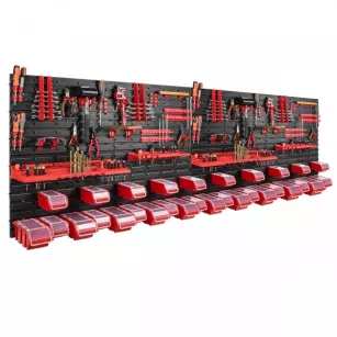 Workshop Tool Board 230 x 78 cm + 30 Bins with Lids
