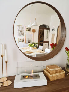 Home – Freestanding Bioethanol Fireplace (Matte White Structured)