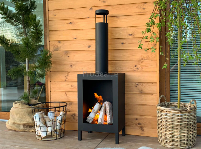 KOZEN – Freestanding Bioethanol Fireplace (Matte Black)