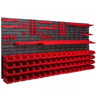 Workshop Tool board 1728 x 780 mm with handles and 68 bins